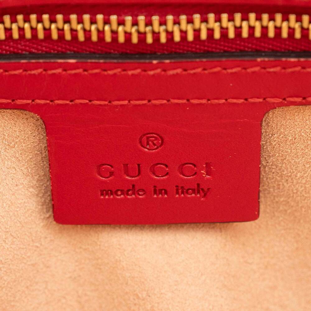 GUCCI Authentic Red Leather Tote Bag - Picture 11 of 16